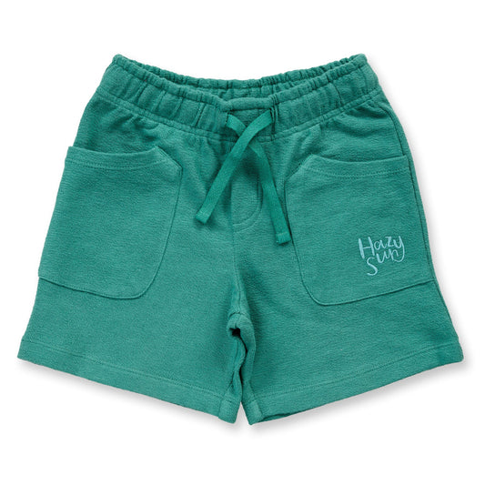 Shorts in spugna di Cotone Biologico - Smeraldo