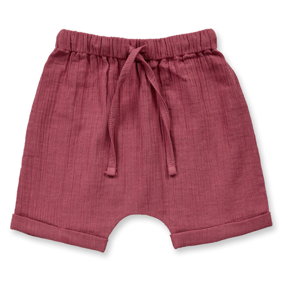 Pantaloncini in Mussola Cotone Biologico - Vinaccia