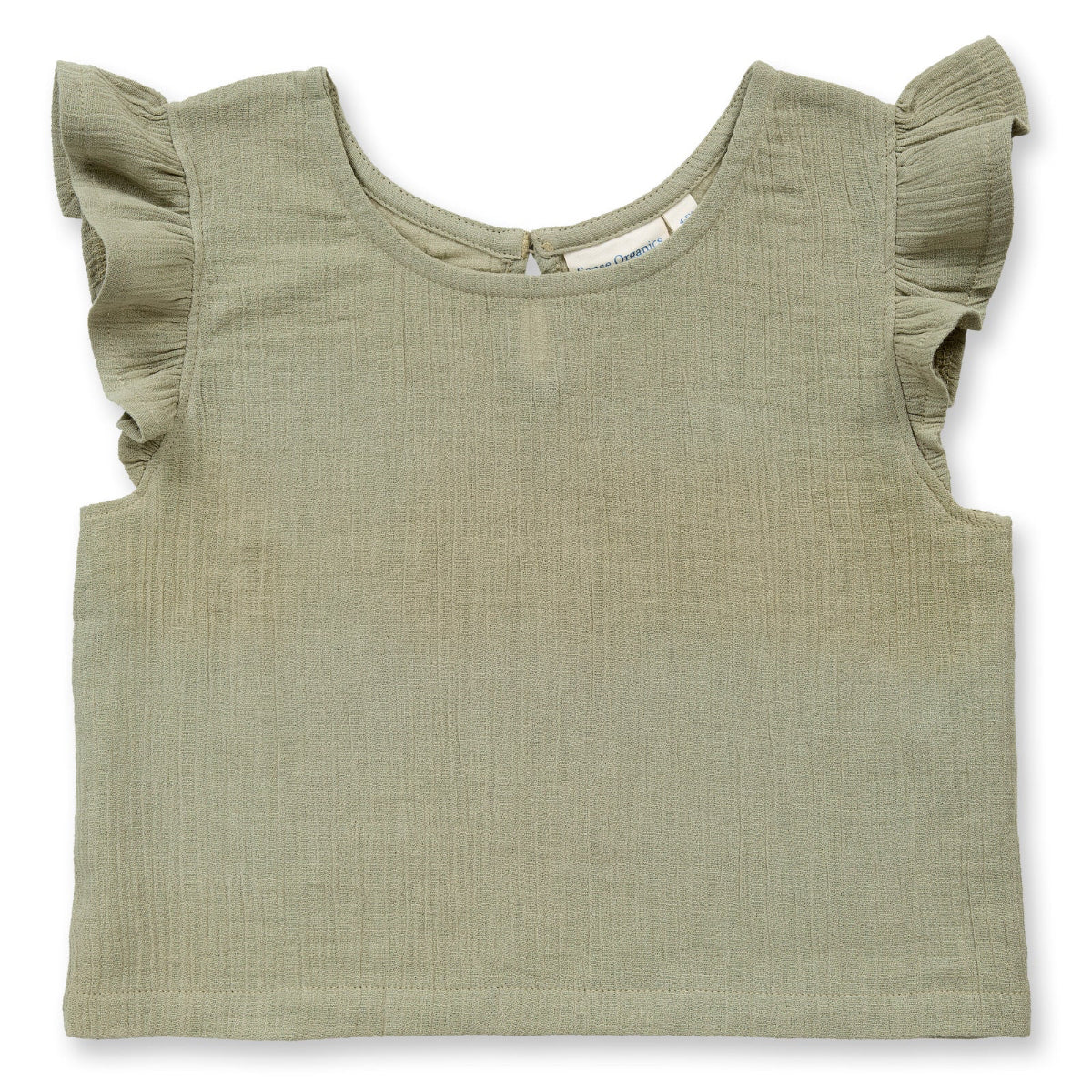 Top in Mussola Cotone Biologico - Oliva