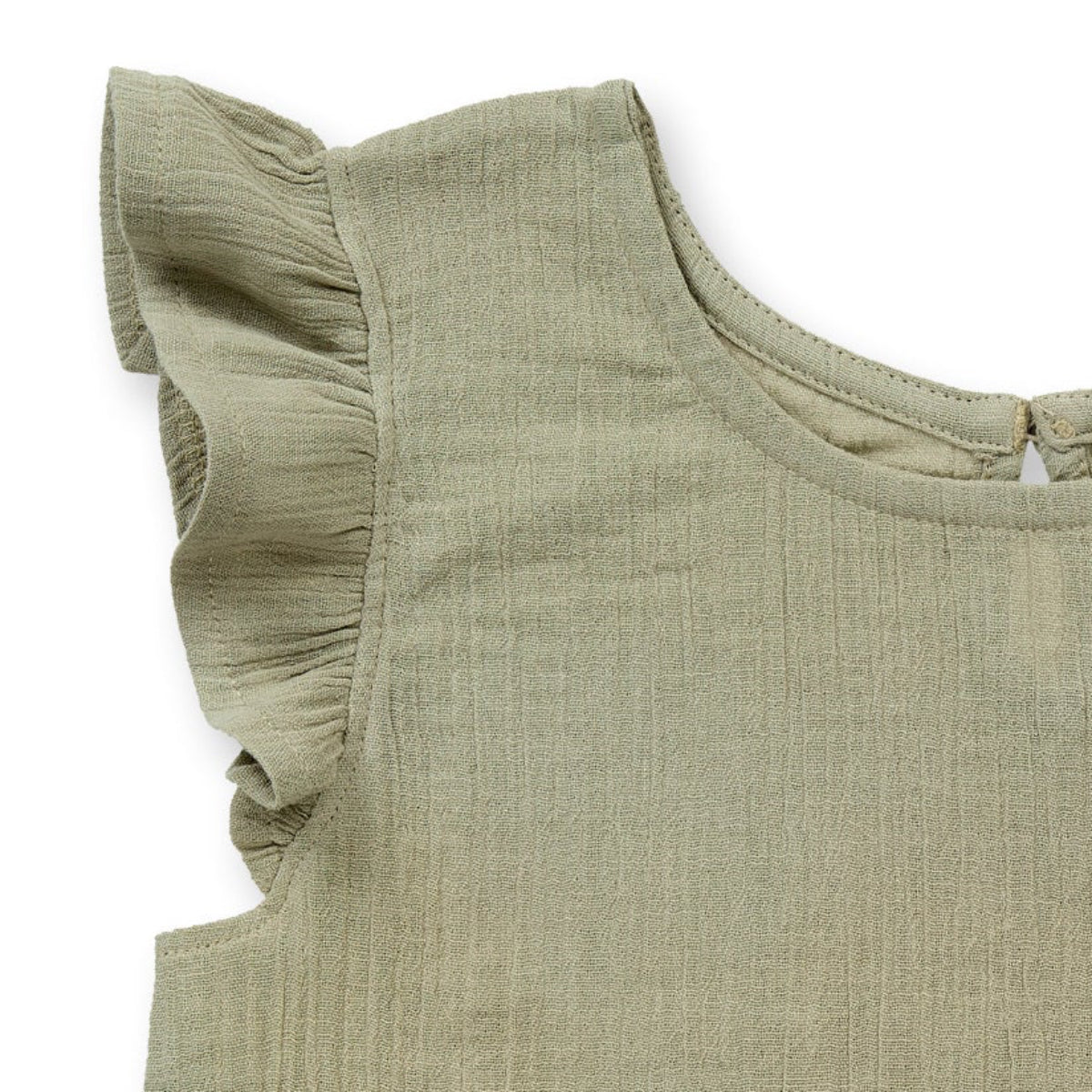 Top in Mussola Cotone Biologico - Oliva