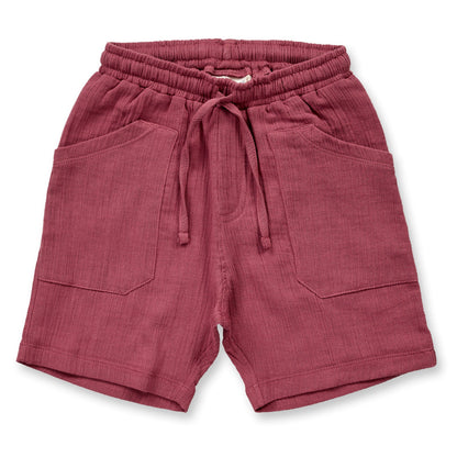 Pantaloncini in Mussola Cotone Biologico - Vinaccia
