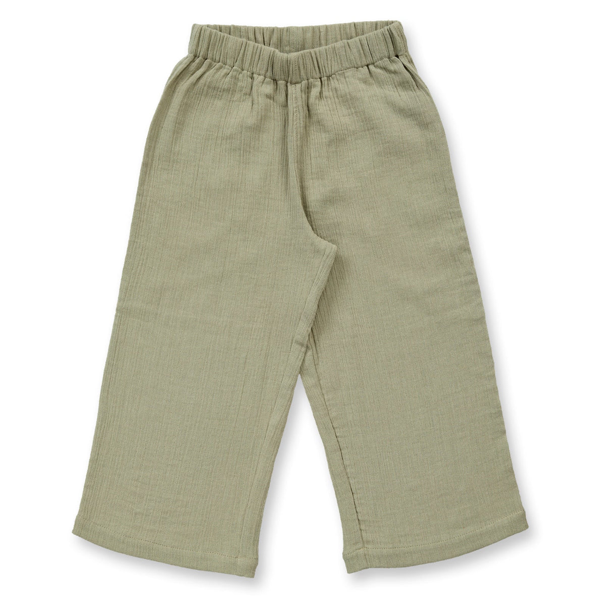 Pantaloni in Mussola Cotone Biologico - Oliva