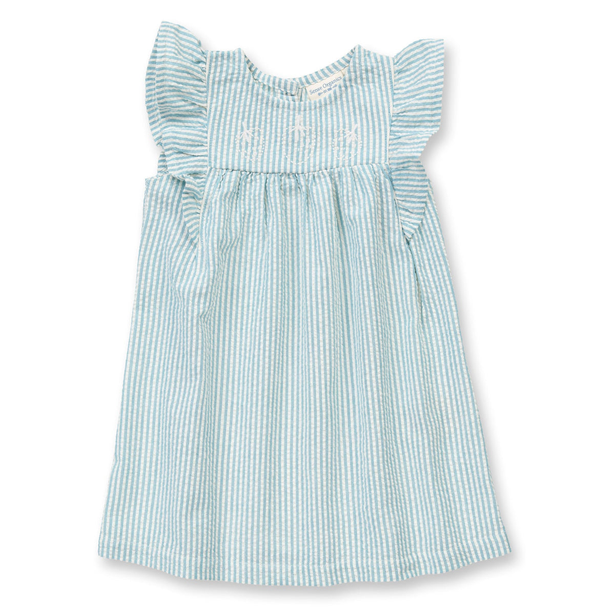 Abito in Cotone Biologico - Seersucker Blue