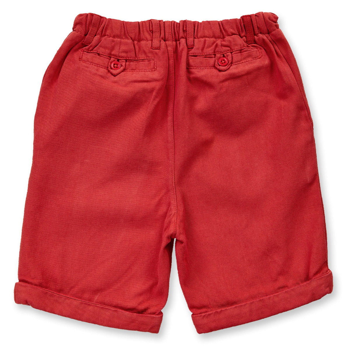 Pantaloncini in Twill di Cotone Biologico - Rosso Ruggine