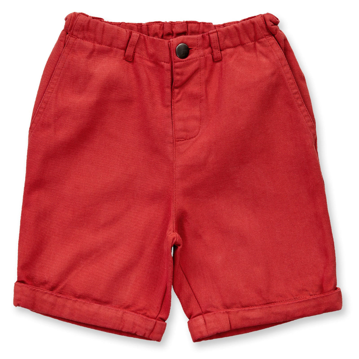 Pantaloncini in Twill di Cotone Biologico - Rosso Ruggine