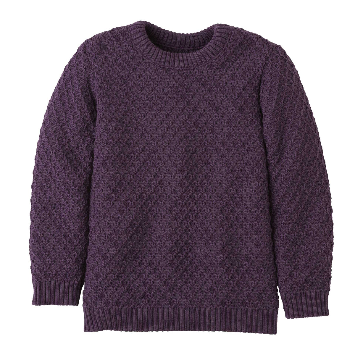 Maglioncino lavorato in lana merino - Viola