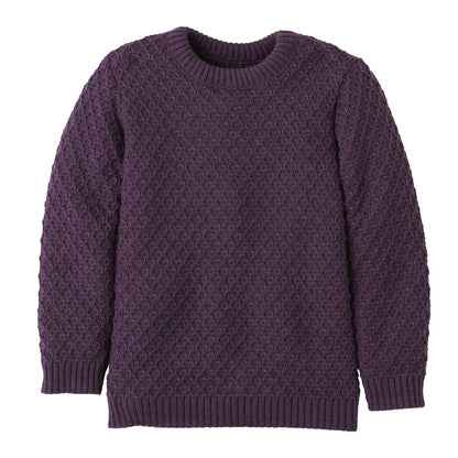 Maglioncino lavorato in lana merino - Viola