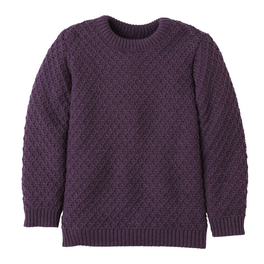 Maglioncino lavorato in lana merino - Viola