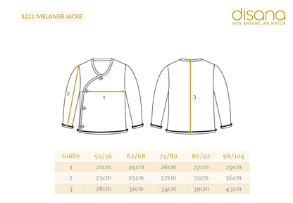 Cardigan con allacciatura kimono Oliva/Antracite mélange