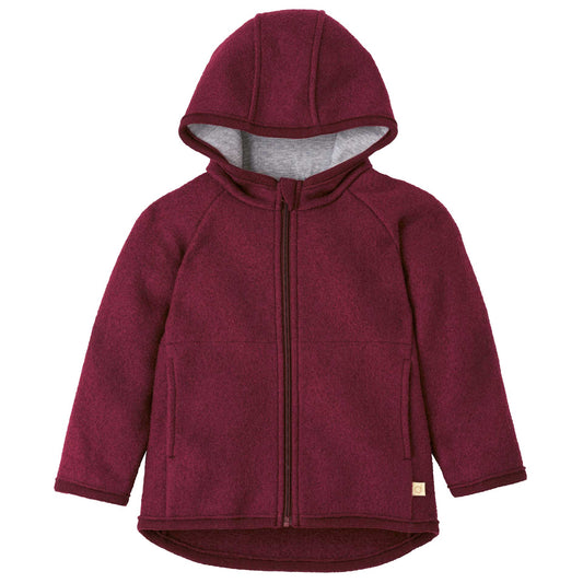 Giacca in lana cotta biologica con zip - Ribes