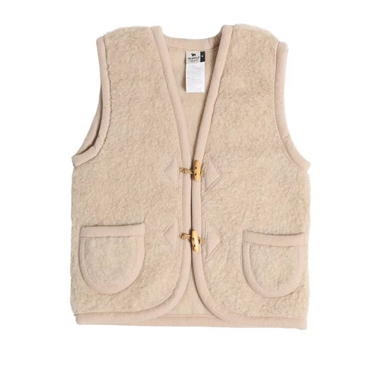 Gilet in Lana Merino Junior/Adulto - Alpen Beige