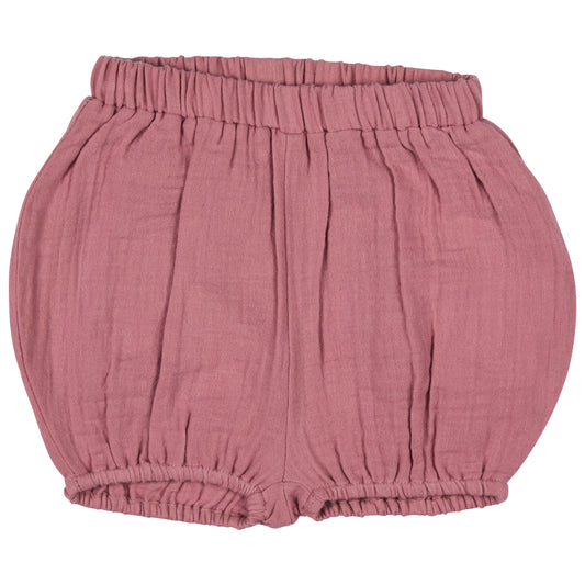 Shorts in Mussola di Cotone Biologico - Rosa