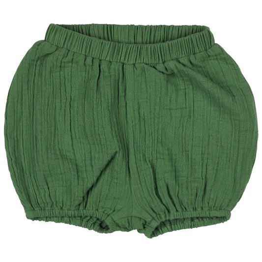 Shorts in Mussola di Cotone Biologico - Verde