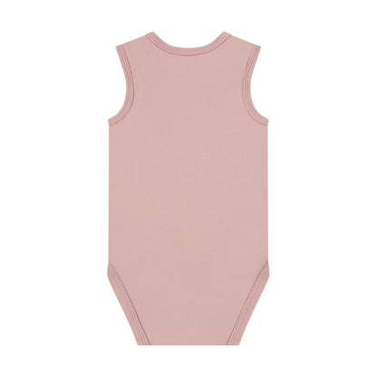 Box 3 pz - Body smanicato in Bamboo e Cotone Bianco/Beige/Rosa