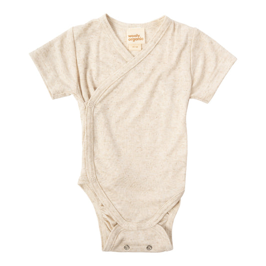 Body manica corta in Tencel e Lino - Ecru