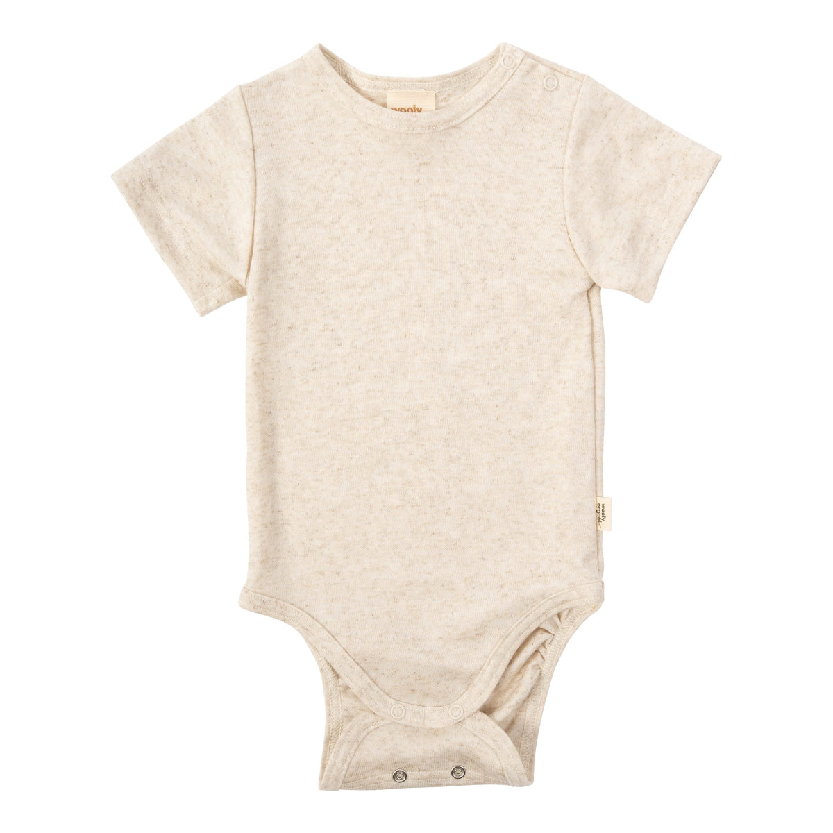 Body manica corta in Tencel e Lino - Ecru