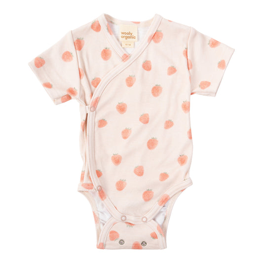 Body manica corta in Cotone Biologico - Fragole
