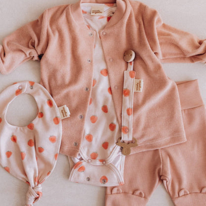 Body manica corta in Cotone Biologico - Fragole