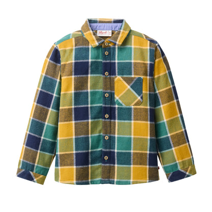 Camicia a quadri in cotone biologico
