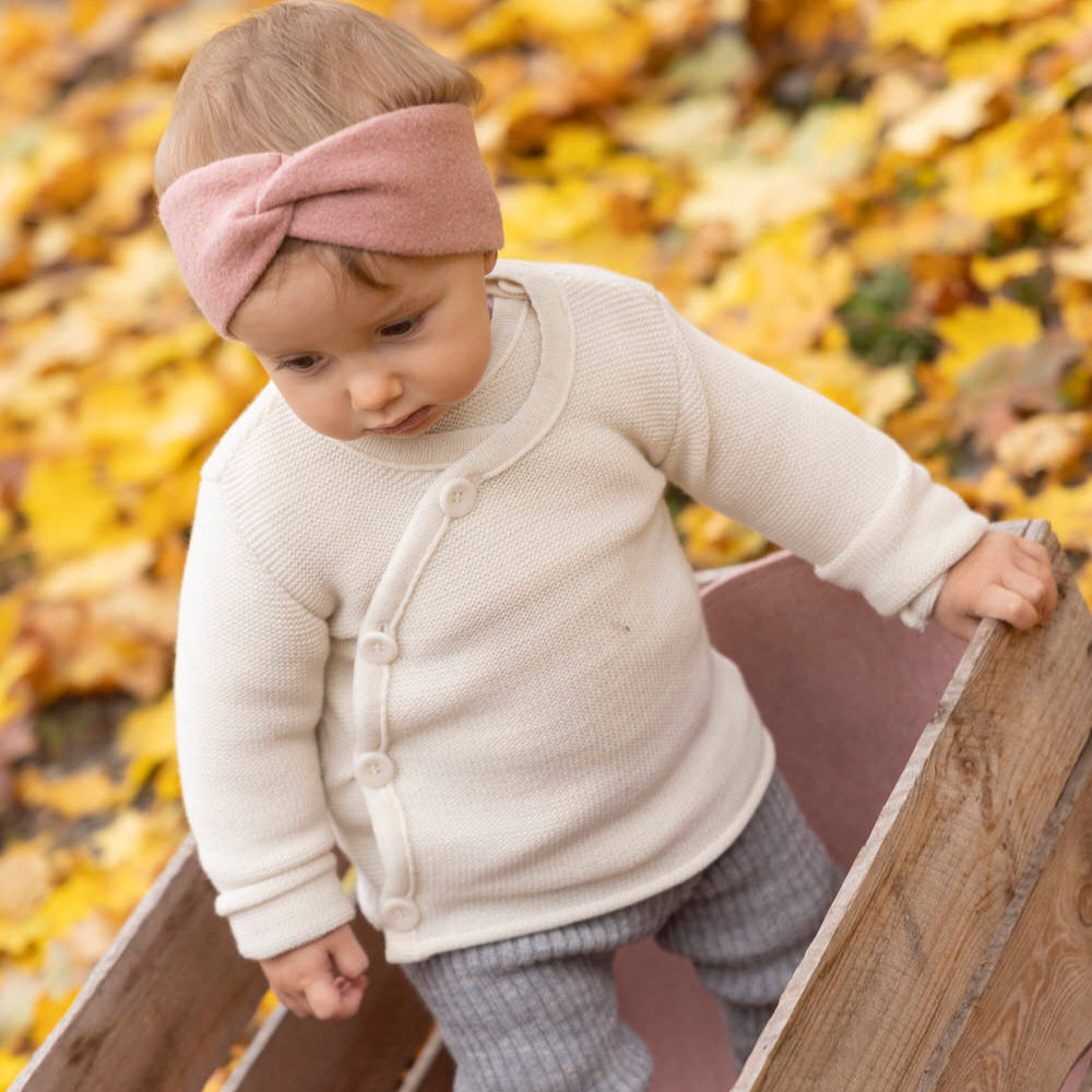 Cardigan con allacciatura kimono - Naturale