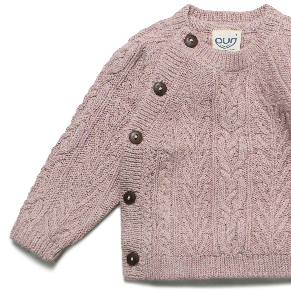 Cardigan kimono bottoni in Cotone e Lana - Colori vari