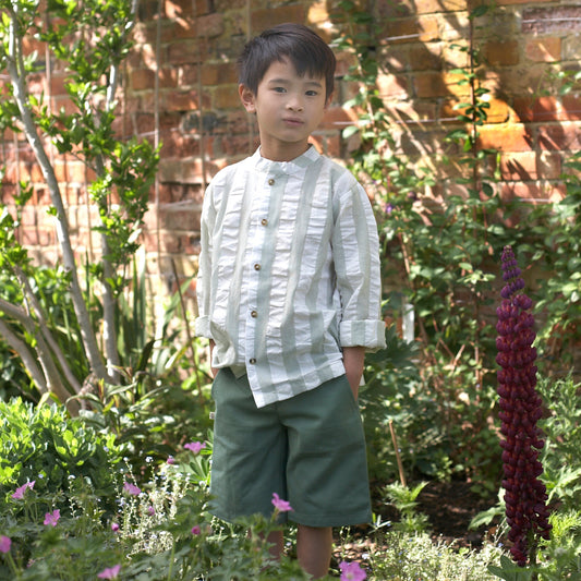 Bermuda in Cotone Biologico - Verde