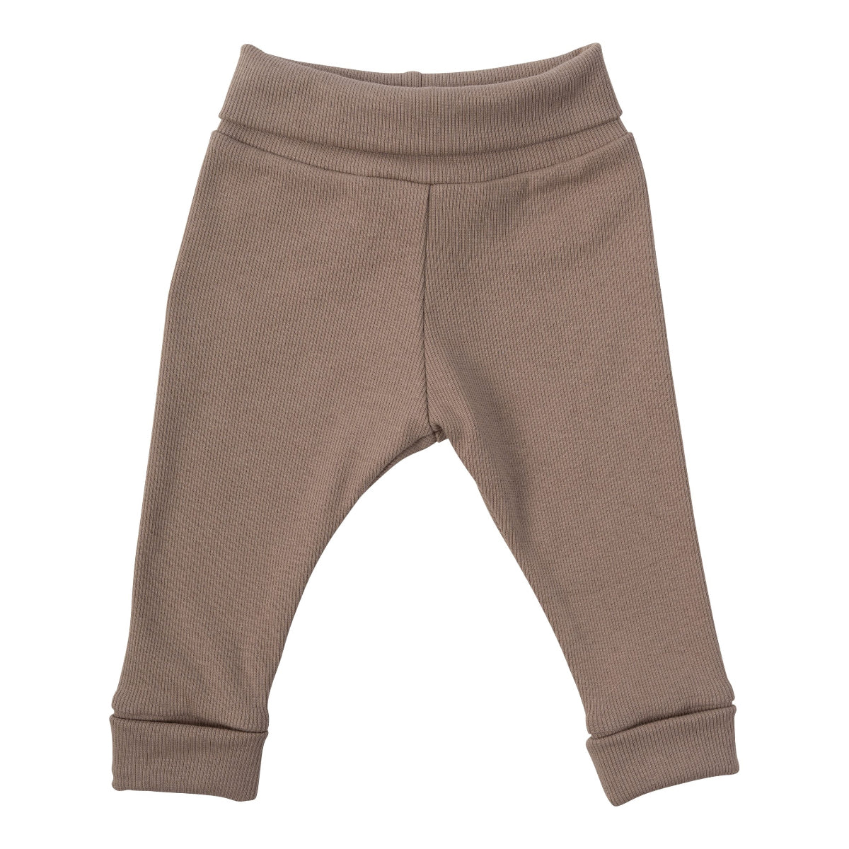 Leggings a costina in Cotone Biologico - Nocciola