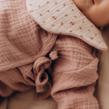 Kimono in Mussola di Cotone Biologico - Rosa Antico