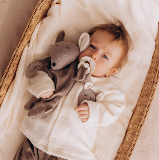 Cardigan in spugna di Cotone Biologico - Ecru