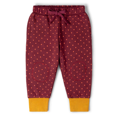 Pantaloni in felpa di Cotone Biologico con toppe - Pois