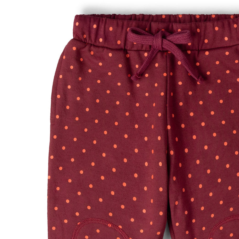 Pantaloni in felpa di Cotone Biologico con toppe - Pois