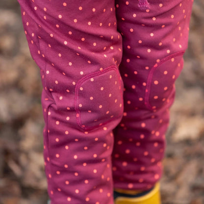 Pantaloni in felpa di Cotone Biologico con toppe - Pois