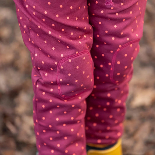 Pantaloni in felpa di Cotone Biologico con toppe - Pois