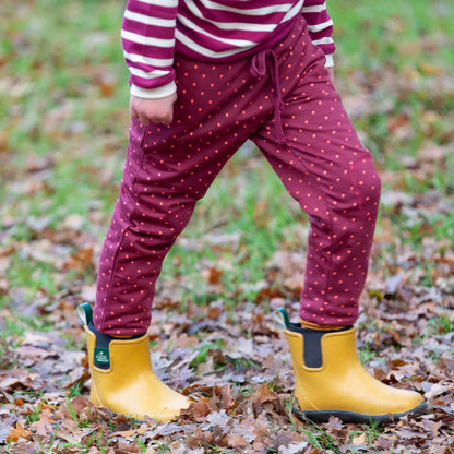 Pantaloni in felpa di Cotone Biologico con toppe - Pois