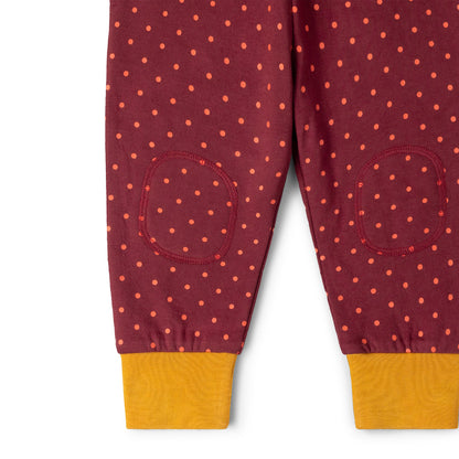 Pantaloni in felpa di Cotone Biologico con toppe - Pois