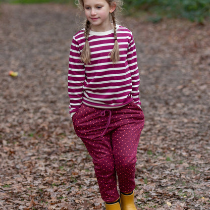 Pantaloni in felpa di Cotone Biologico con toppe - Pois