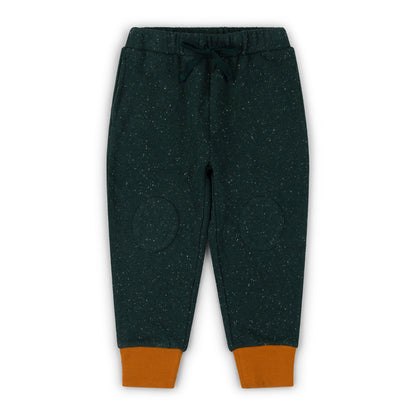 Pantaloni in felpa di Cotone Biologico con toppe - Verde Foresta