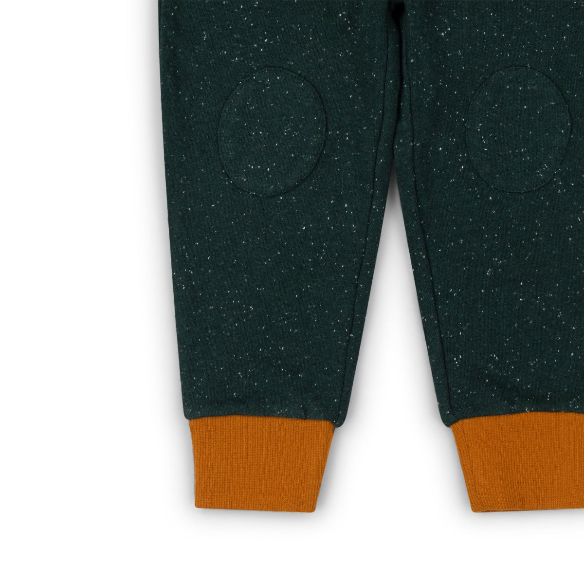 Pantaloni in felpa di Cotone Biologico con toppe - Verde Foresta