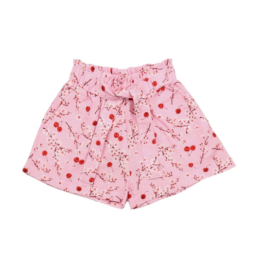 Shorts in Mussola di Cotone Biologico - Ciliegie