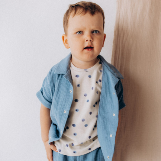 T-shirt in Cotone Biologico - Mirtilli
