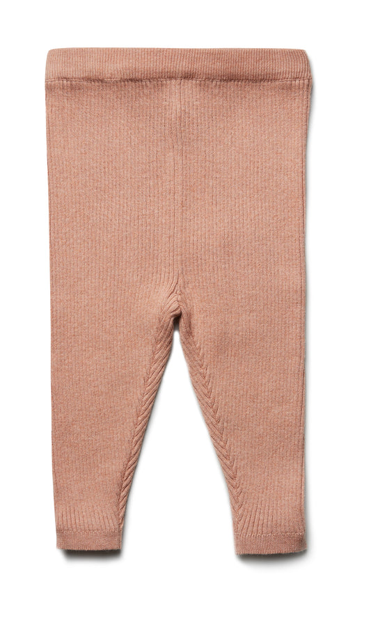 Leggings neonato in Cotone e Lana a costine - Colori vari