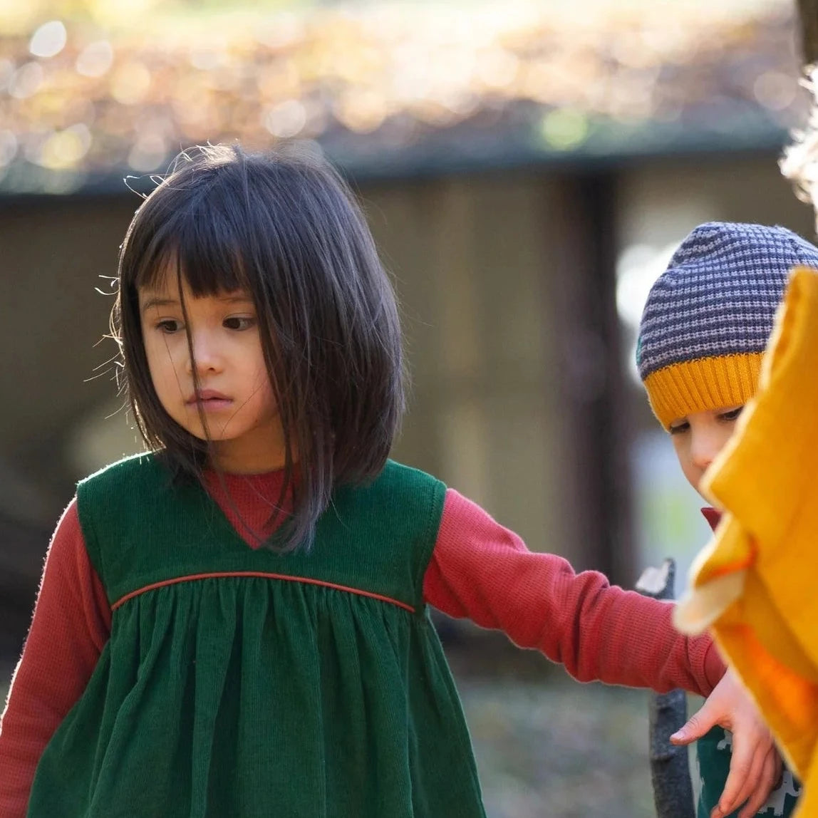 Abito smanicato in velluto di Cotone Biologico