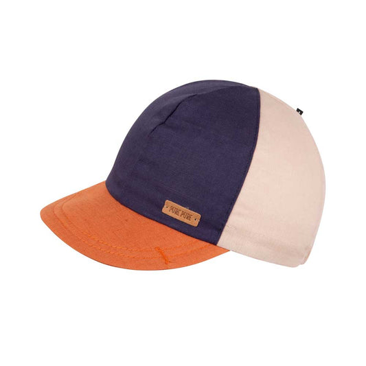 Berretto in Lino e Cotone - Navy/Rame