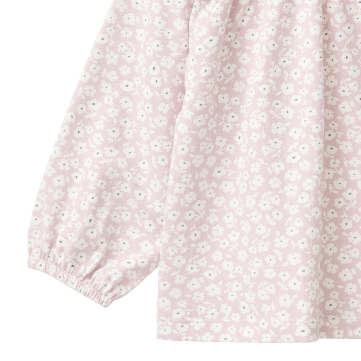 Blusa in Cotone Biologico - Fiori Bianchi