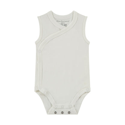 Box 3 pz - Body smanicato in Bamboo e Cotone Bianco/Verde/Blu
