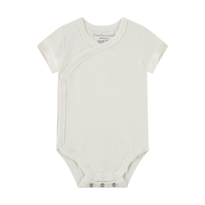 Box 3 pz - Body manica corta in Bamboo e Cotone Bianco/Verde/Blu