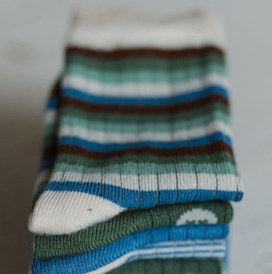 Calzini bamboo - Righe multicolor - Colori vari