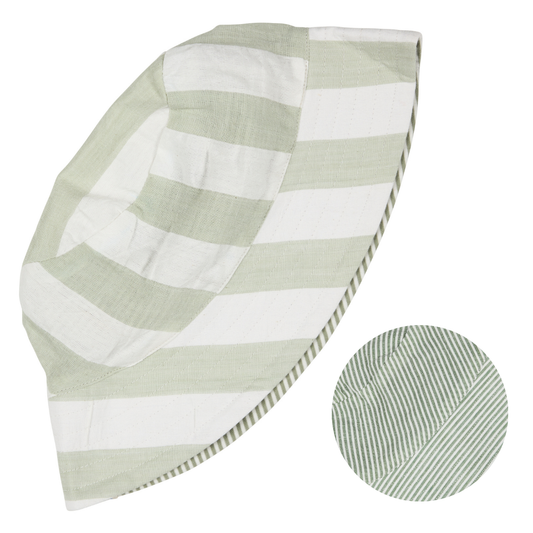 Cappello in Cotone Biologico reversibile - Righe