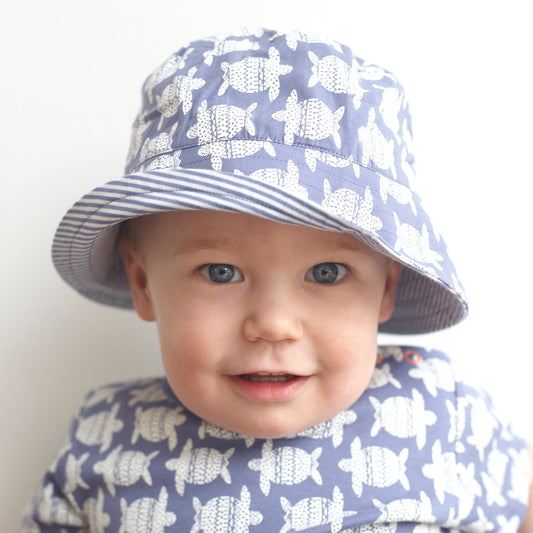 Cappello in Cotone Biologico reversibile - Tartarughe
