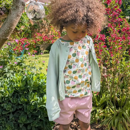 Cardigan in Cotone Biologico Pointelle - Verde